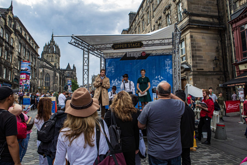 Gulliver theatre students performing at The Fringe Festival.